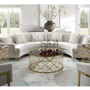 ROUND COFFEE TABLE WITH GLASS TOP TT075