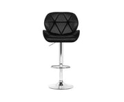 Coco Bar Stools Gas Lift Padded Leather Black. Price is for Each