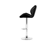 Coco Bar Stools Gas Lift Padded Leather Black. Price is for Each