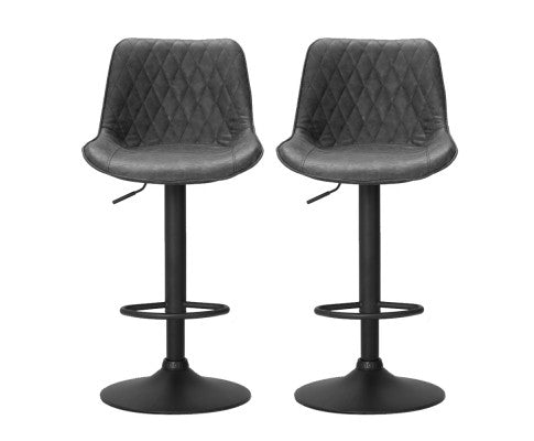 KC Bar Stools Gas Lift Vintage Leather Black. Price is for Each