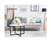 Coffee Table Round 70CM Marbel Effect