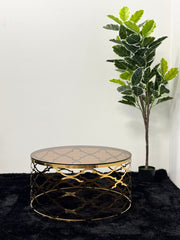 ROUND COFFEE TABLE WITH GLASS TOP TT075