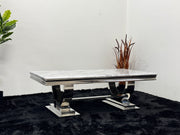 COFFEE TABLE WITH GREY MARBLE TOP TT004