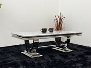 COFFEE TABLE WITH GREY MARBLE TOP TT004