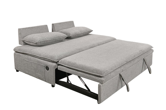 SLEEPER SOFA BED WITH ADJUSTABLE BACKREST & USB CHARGING