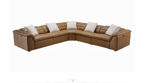 ROMIO LEATHER ELECTRIC CORNER SOFA WITH 3 POWER RECLINERS | Coming soon | Pre-Order Booking