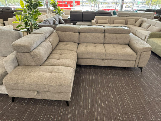 Venosa Sofabed With Chaise Storage and Adjustable Headrest New Arrival ....IN STOCK NOW...!!!