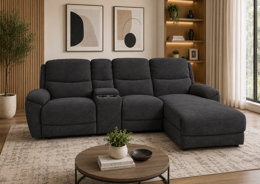 STERLING CHAISE SOFA WITH ELECTRIC RECLINER | Coming soon | Pre-Order Booking