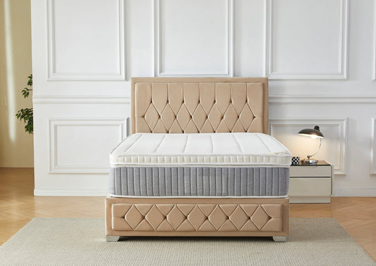 SHELLY GAS LIFT STORAGE BED FRAME