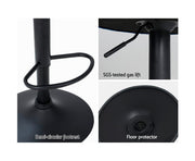 Nessah Bar Stools Gas Lift Velvet Blue. Price is for Each