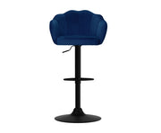 Nessah Bar Stools Gas Lift Velvet Blue. Price is for Each