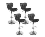 Elvan Bar Stools Gas Lift Leather Seat Black. Bar Stool for Each
