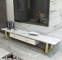 TV UNIT WITH WHITE MARBLE TOP TS011