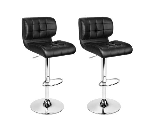 Leone Leather Padded Bar Stool Black.Price is for Each