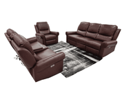 LUCIANO LEATHER 3+2+1 ELECTRIC RECLINER SOFA