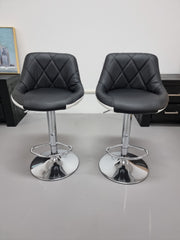 Elevet Bar Stools Kitchen Bar Stool Leather Barstools Swivel Gas Lift Counter Chairs. Price is for Each