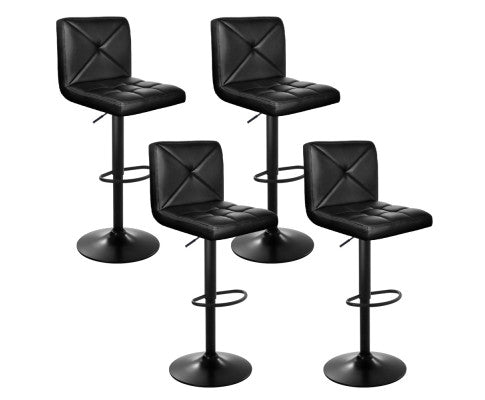 Mirage Black Leather Gas Lift Bar Stool (Price is for each)