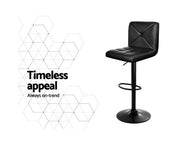 Mirage Bar Stools Gas Lift Leather Chair Black price is for Each