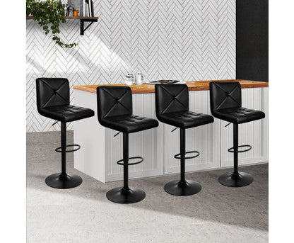 Mirage Black Leather Gas Lift Bar Stool (Price is for each)