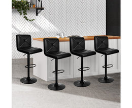 Mirage Bar Stools Gas Lift Leather Chair Black price is for Each