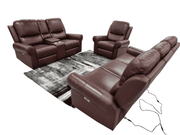 LUCIANO LEATHER 3+2+1 ELECTRIC RECLINER SOFA