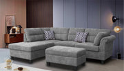COLTON CHAISE SOFA WITH FREE STORAGE OTTOMAN