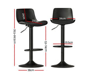 fynn Bar Stools Padded Seat Gas Lift Black. Price is for Each