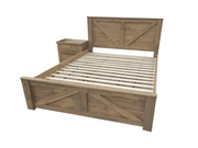 JENNIFER SOLID WOOD BED FRAME ONLY