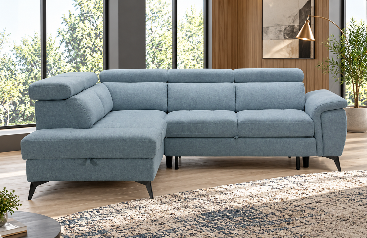 Venosa Sofabed With Chaise Storage and Adjustable Headrest New Arrival ....IN STOCK NOW...!!!