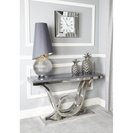 CONSOLE TABLE WITH BLACK MARBLE TOP CT016