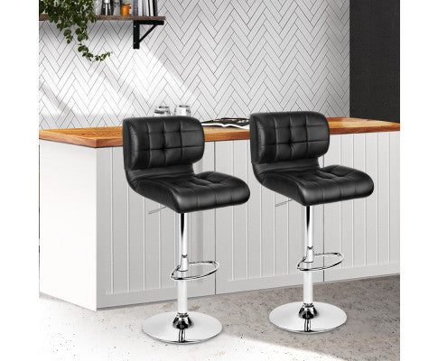 Leone Leather Padded Bar Stool Black.Price is for Each