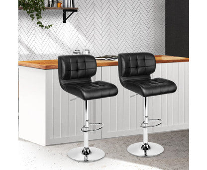 Leone Leather Padded Bar Stool Black.Price is for Each