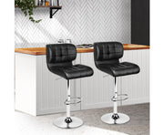 Leone Leather Padded Bar Stool Black.Price is for Each