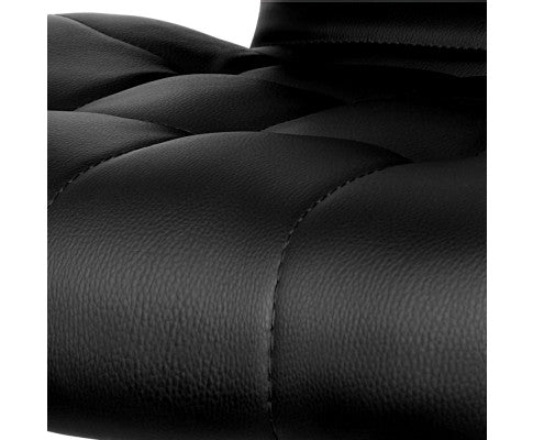 Leone Leather Padded Bar Stool Black.Price is for Each