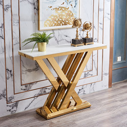 CONSOLE TABLE WITH HIGH QUALITY MARBLE TOP CT064