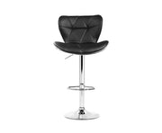 Elvan Bar Stools Gas Lift Leather Seat Black. Bar Stool for Each