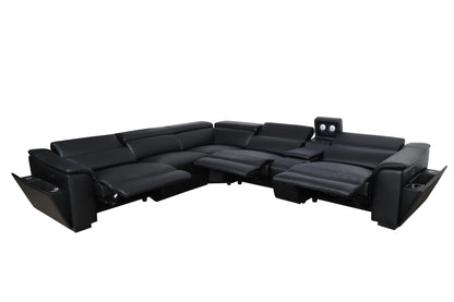 MARYLAND LEATHER SOFA WITH 3 ELECTRIC RECLINER...!!!