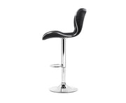 Elvan Bar Stools Gas Lift Leather Seat Black. Bar Stool for Each