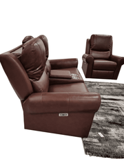 LUCIANO LEATHER 3+2+1 ELECTRIC RECLINER SOFA