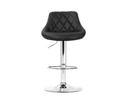 Amto Bar Stools Leather Padded Gas Lift Black. Price is for Each