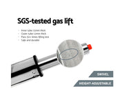 Amto Bar Stools Leather Padded Gas Lift Black. Price is for Each