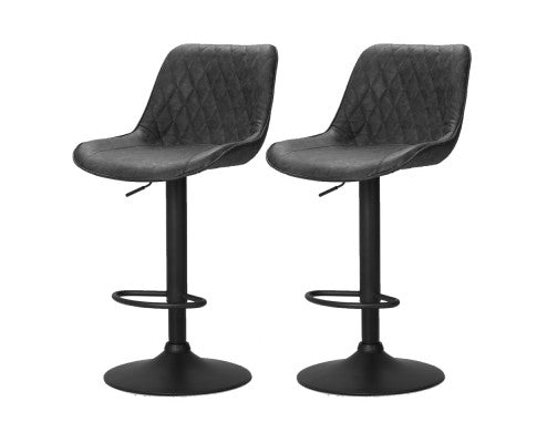 KC Bar Stools Gas Lift Vintage Leather Black. Price is for Each