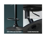 KC Bar Stools Gas Lift Vintage Leather Black. Price is for Each