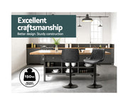 KC Bar Stools Gas Lift Vintage Leather Black. Price is for Each