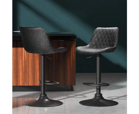 KC Bar Stools Gas Lift Vintage Leather Black. Price is for Each