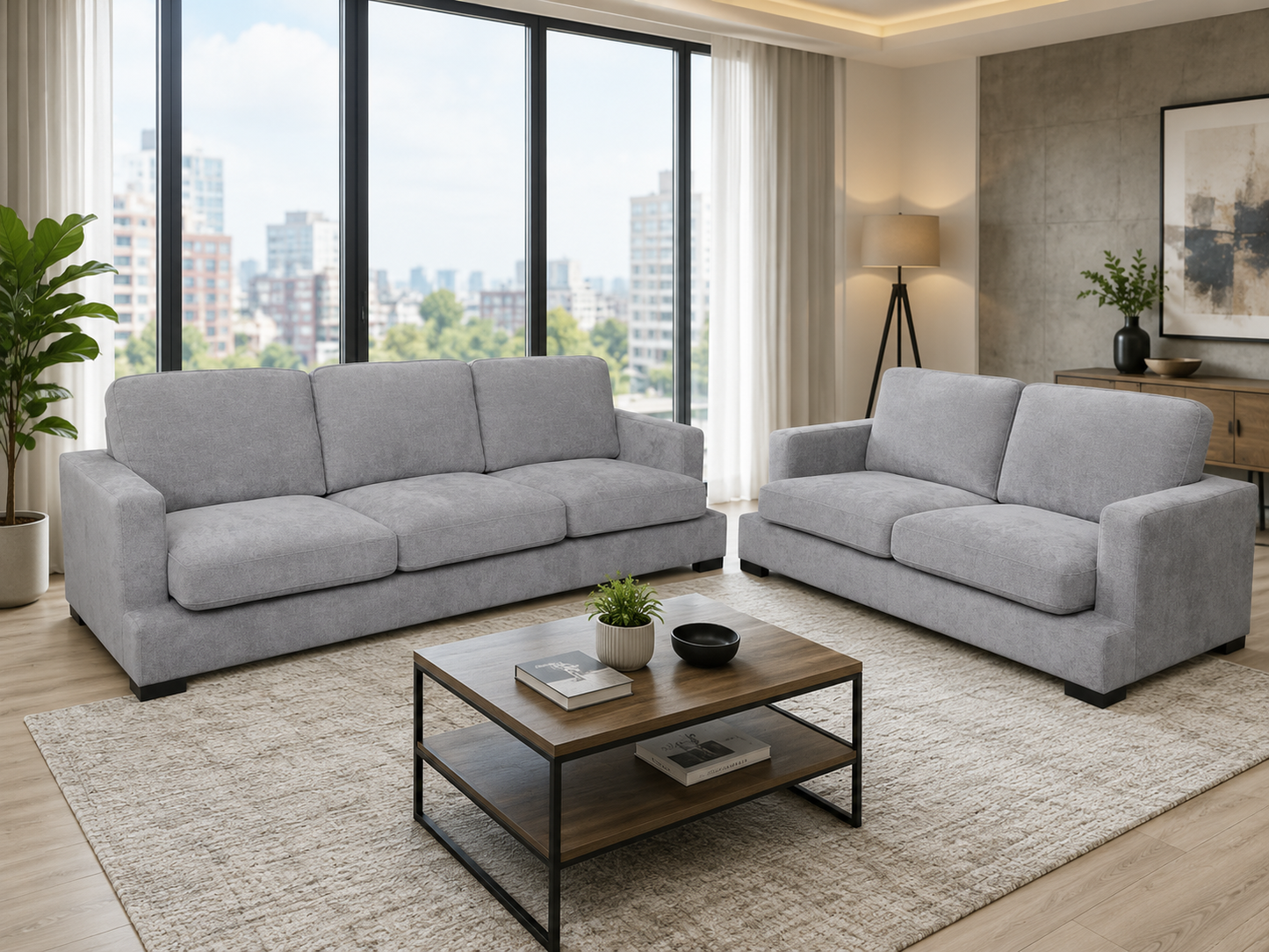 Weston 2 + 3 Seater Sofa | Premium Glamour Soft Fabric