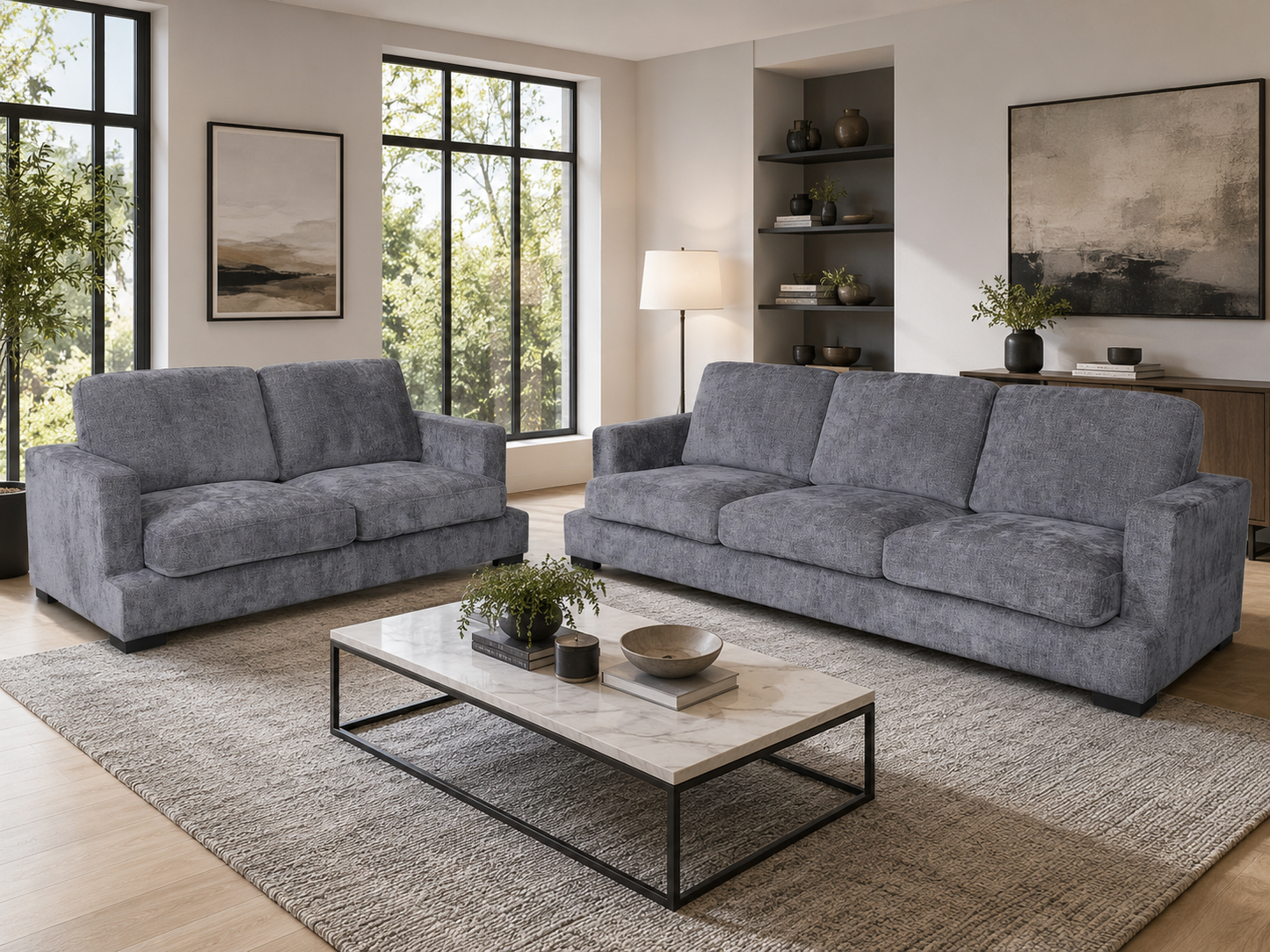 Weston 2 + 3 Seater Sofa | Premium Glamour Soft Fabric