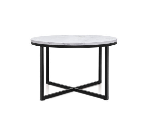 Coffee Table Round 70CM Marbel Effect