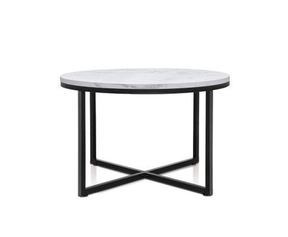 Coffee Table Round 70CM Marbel Effect