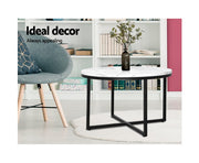 Coffee Table Round 70CM Marbel Effect